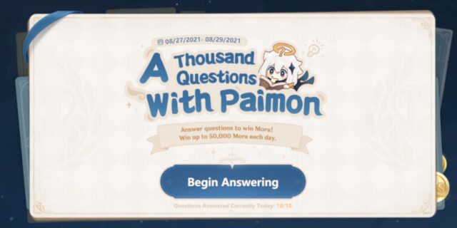 Mil perguntas com Paimon / 2021-06-25 / História