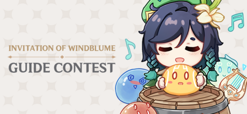 Invitación del concurso de guías Windblume