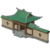 Mur en bois avec avant-toit de jade