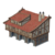 Maison Liyue : avant-toit à crête lunaire